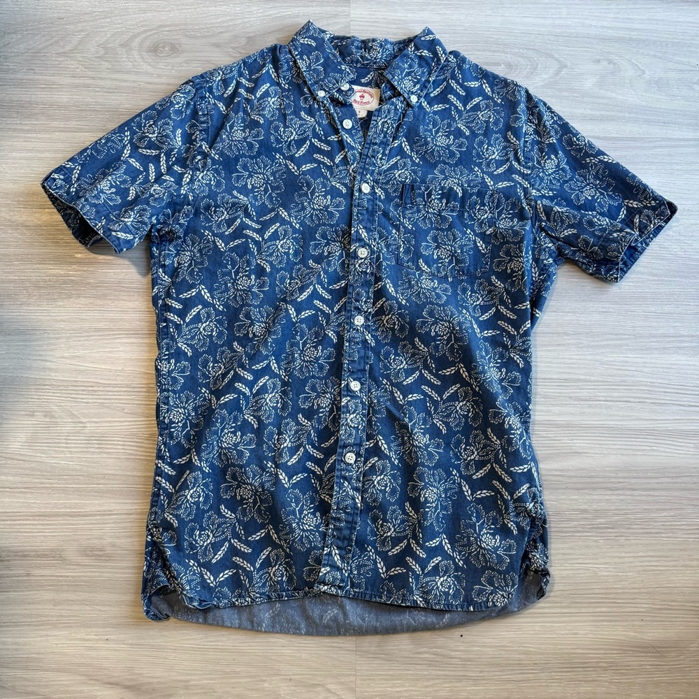 Brooks Brothers Blue Floral Pattern Shirt
